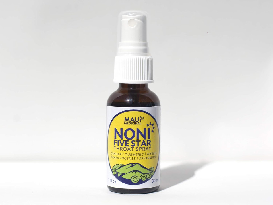 Throat Spray Noni 5 Star Combination: Ginger, Turmeric, Frankincense, Myrrh And Perilla