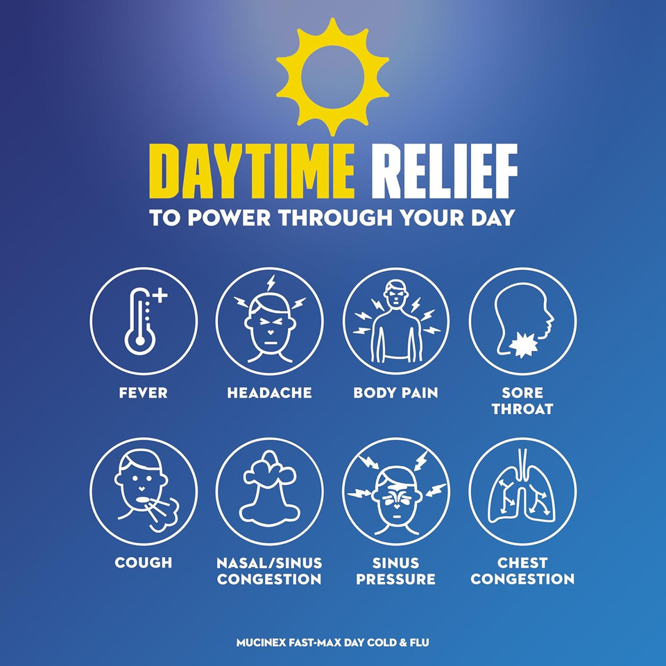 Mucinex Fast-Max Liquid Gels For Day/Night Cold And Flu, 24 Count