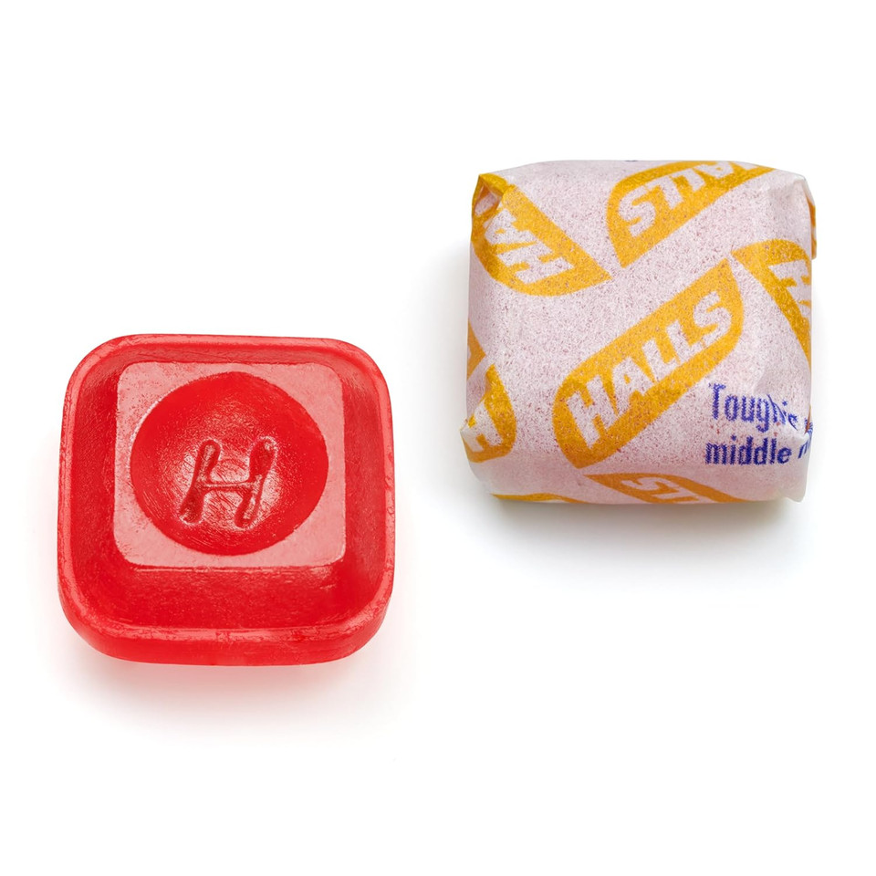 Halls Halls Cherry Cough Drops - With Menthol - 180 Drops (20 Sticks Of 9 Drops), 20 Count