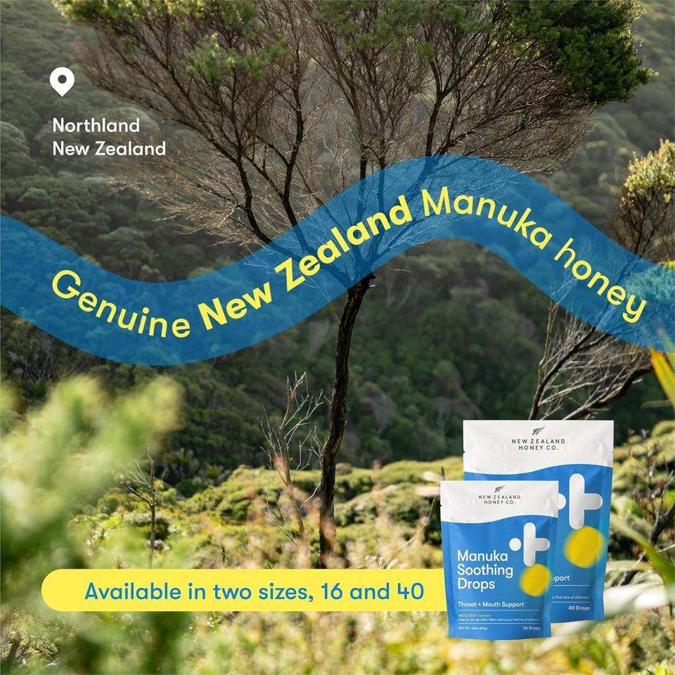 New Zealand Honey Co. Manuka Honey Lozenges - Cough Drops - 40 Count