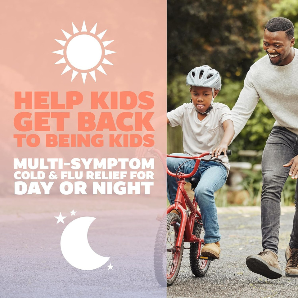 Genexa Kids Clean Cough & Chest Congestion Medicine, Dye Free, 0% Artificial Additives, Multi-Symptom Cough Syrup For Kids 4-11, Cough Suppressant & Expectorant, Organic Blueberry Flavor, 4 Fl Oz