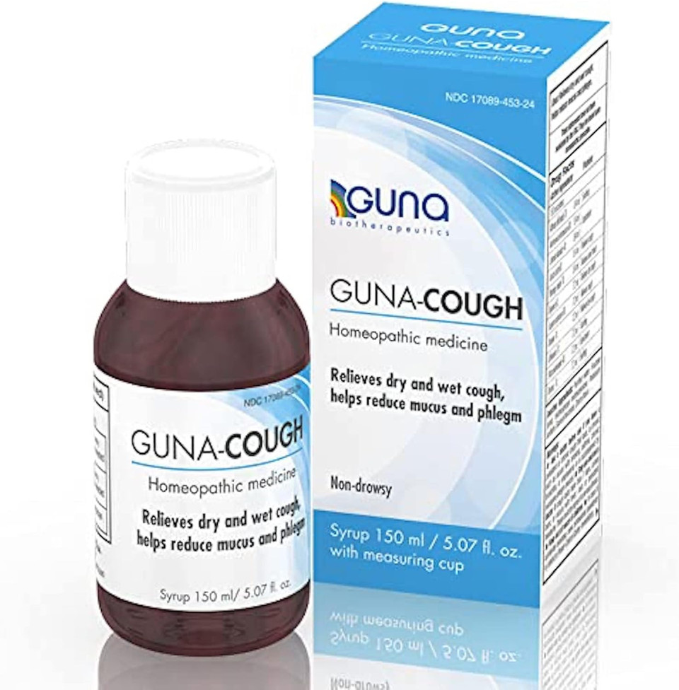 Guna Natural Homeopathic Cough Medicine Cough Suppressant And Expectorant, Non-Drowsy - 5 Ounces