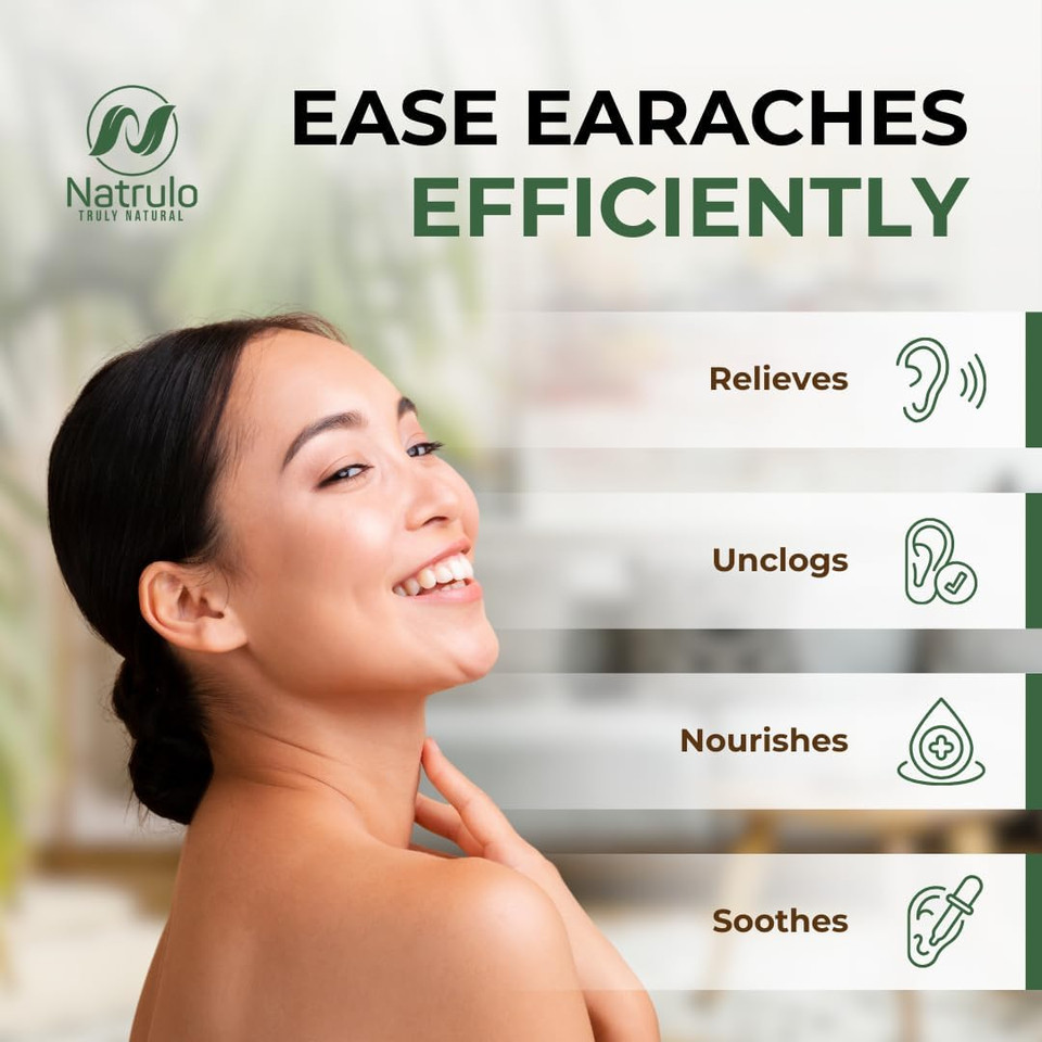 Organic Ear Oil For Ear Infection - Natural Eardrops For Ear Pain, Swimmer'S Ear & Wax Removal - Kids, Adults, Baby, & Dog Earache Remedy - Ear Drops With Mullein, Garlic, Calendula Made In Usa