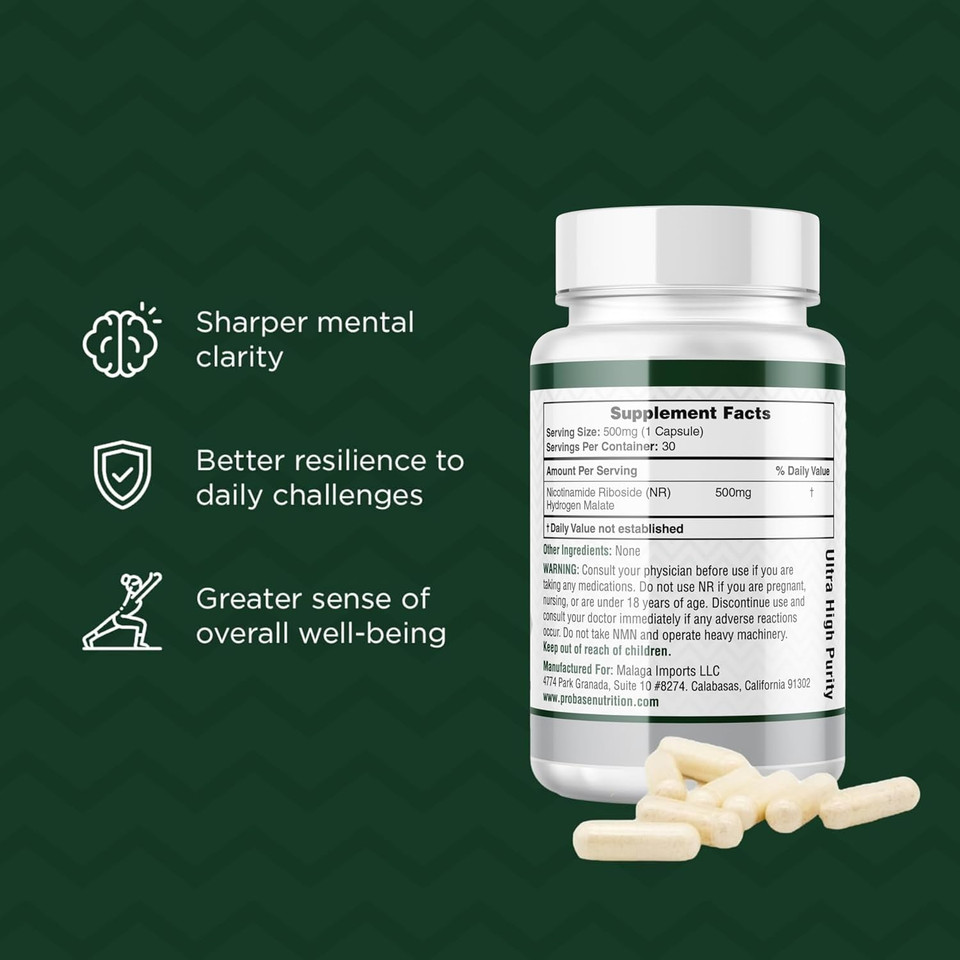 Nmn Alternative Nr Supplement Nad+ | Nicotinamide Riboside Is Formulated For Energy And General Wellness | 30Ct/500Mg, 30-Day Supply Nmn Alternative Nr Supplement Nad+ | Nicotinamide Riboside Is Formulated For Energy And General Wellness | 30Ct/500Mg, 30-Day Supply
