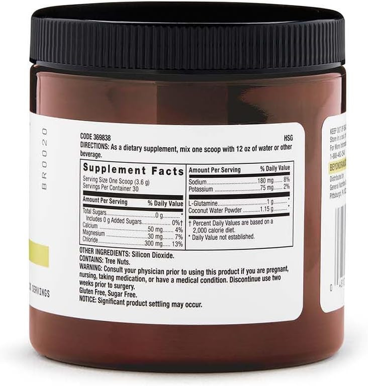Beyond Raw Chemistry Labs Electrolytes Powder, Lab Grade, Gluten Free, Sugar Free Electrolyte Drink Mix, Supports Performance And Hydration, 30 Servings