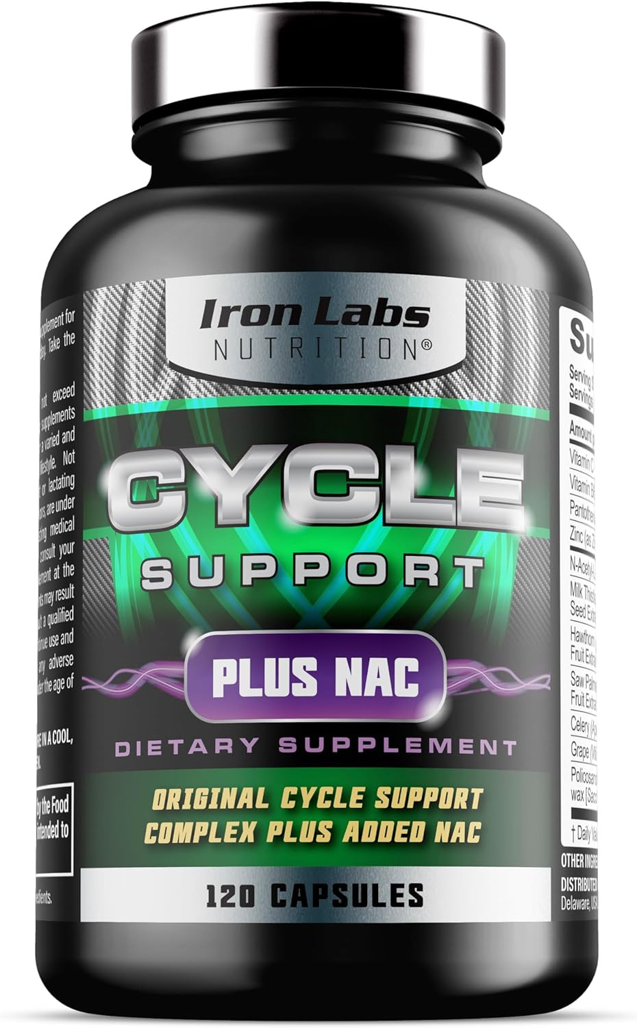 Cycle Support Plus Nac (N-Acetyl-L-Cysteine) - On Cycle Support Supplements For Men - With N Acetyl L Cysteine, Milk Thistle, Hawthorne Berry And More (240 Capsules)