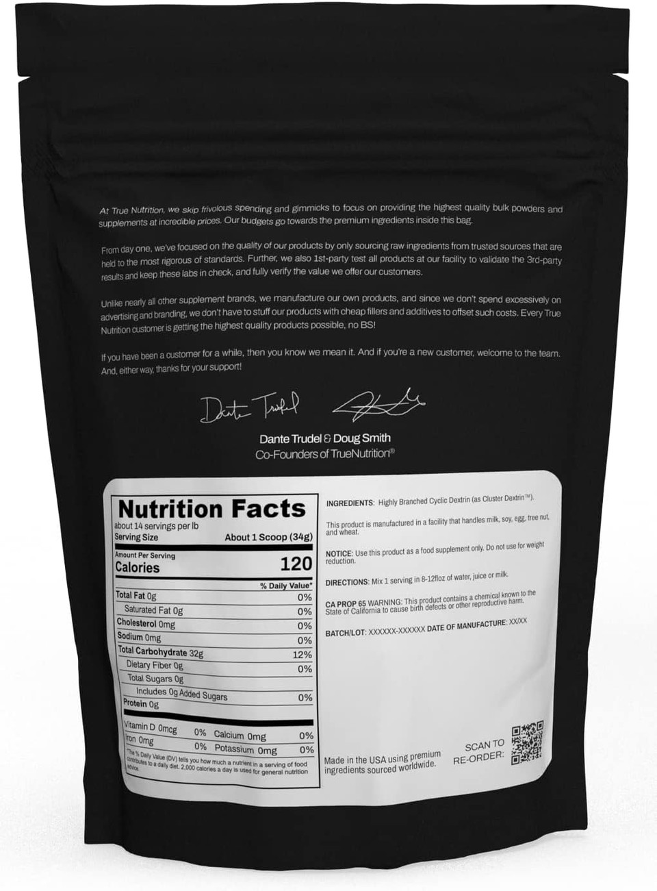 True Nutrition - Highly Branched Cyclic Dextrin - Carbohydrate Powder For Sustained Intra-Workout Energy, Enhanced Post-Workout Muscle Recovery - Vegan And Non-Gmo - Unflavored 2Lb True Nutrition - Highly Branched Cyclic Dextrin - Carbohydrate Powder For Sustained Intra-Workout Energy, Enhanced Post-Workout Muscle Recovery - Vegan And Non-Gmo - Unflavored 2Lb
