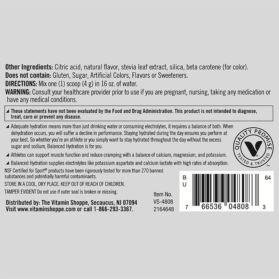 True Athlete Balanced Hydration Powder, Fruit Punch Flavor, Promotes Hydration Before Exercise, Easy To Mix, Nsf Certified For Sport (12.86 Ounces Powder)