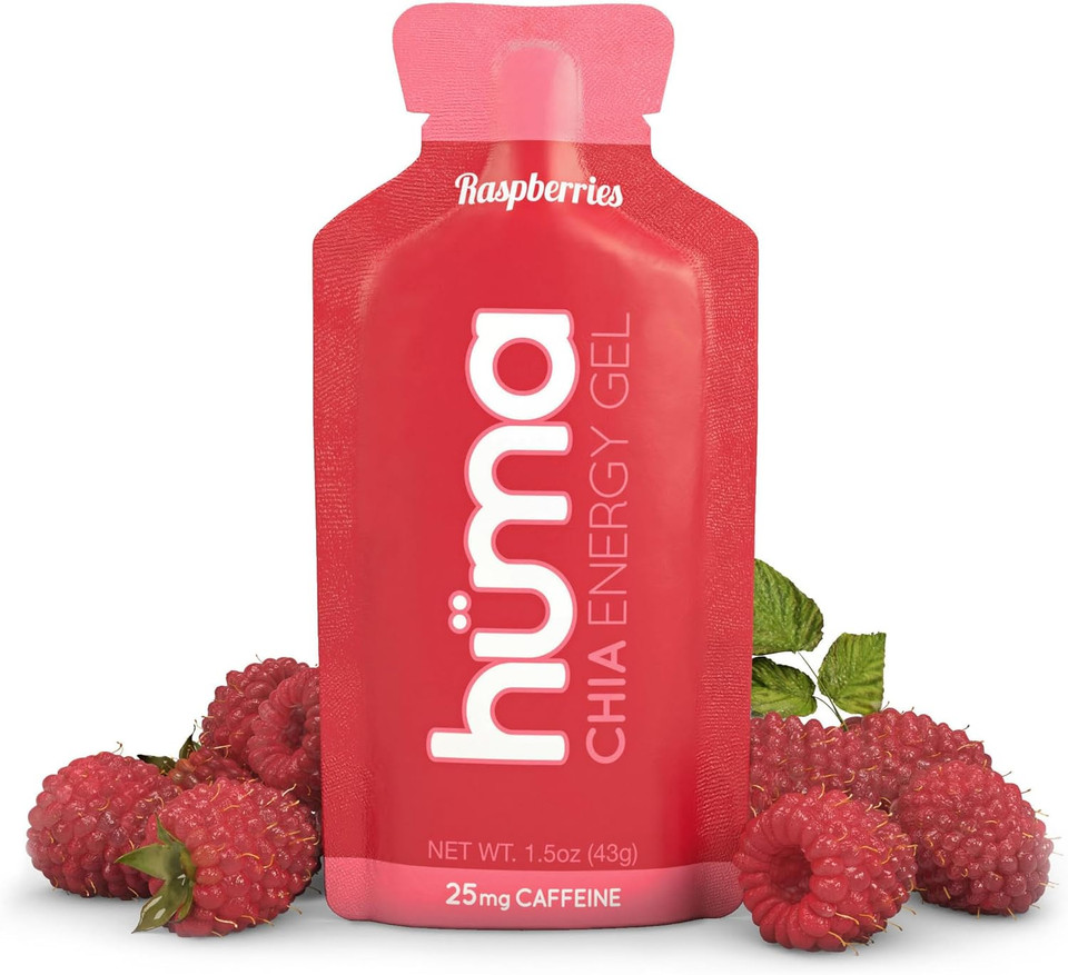 Huma Chia Energy Gel, Blueberries, 24 Gels - Premier Sports Nutrition For Endurance Exercise