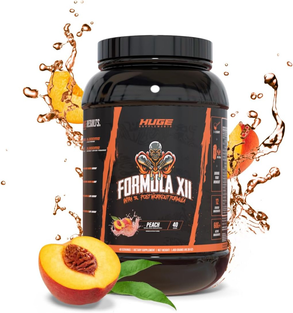 Formula Xii Intra Workout Carbs & Post Workout Recovery Powder, Rapidly Absorbed, Boost Exercise Performance, Strength, Endurance & Hydration, 12 Science-Backed Ingredients (Strawberry Watermelon)