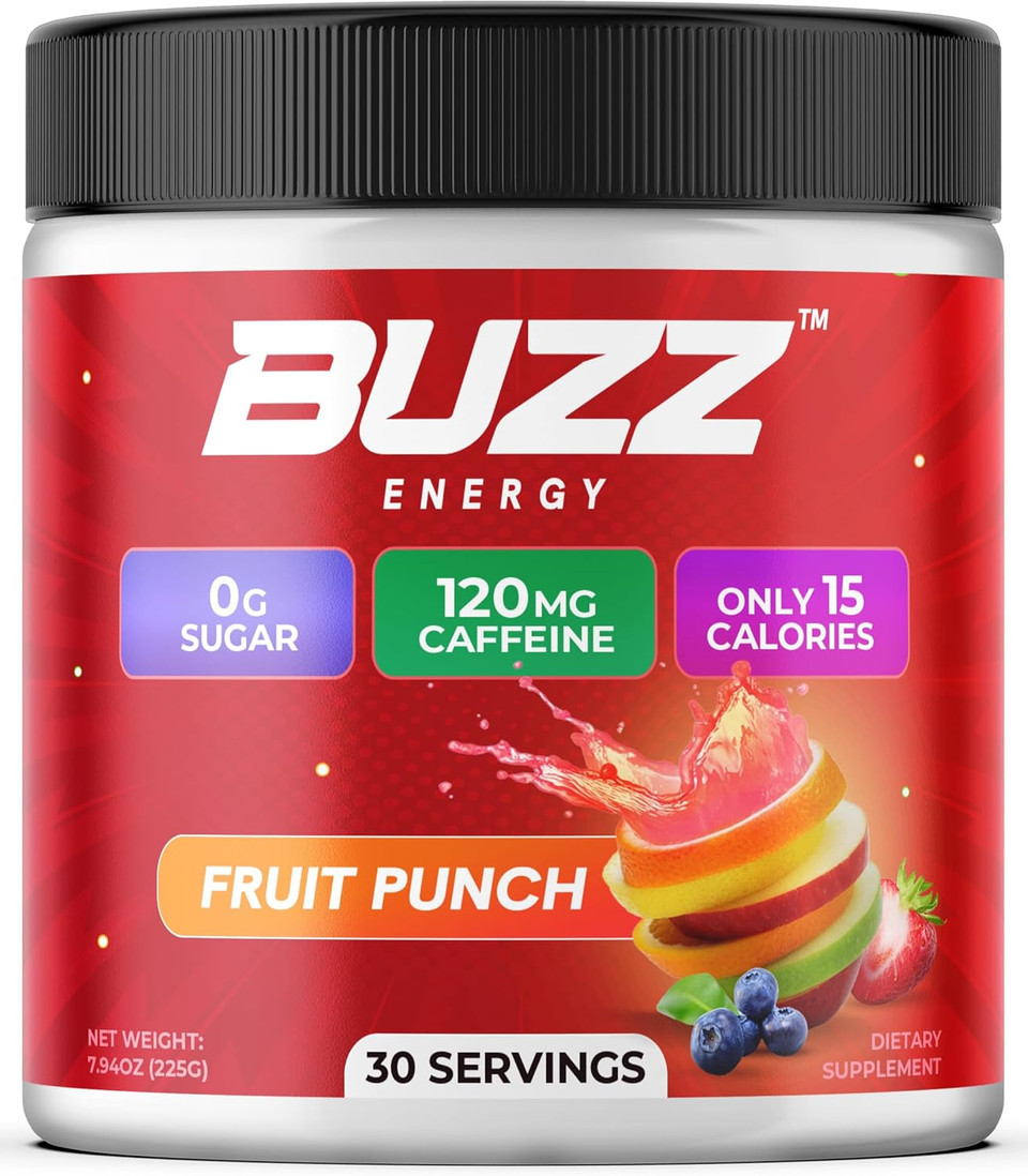 Morning Buzz Energy Drink Powder - Energy Boost - Sugar-Free Energy With Antioxidants - Morning Kick And Sports Nutrition Endurance Product - 30 Servings, Lemonade, 8 Ounces