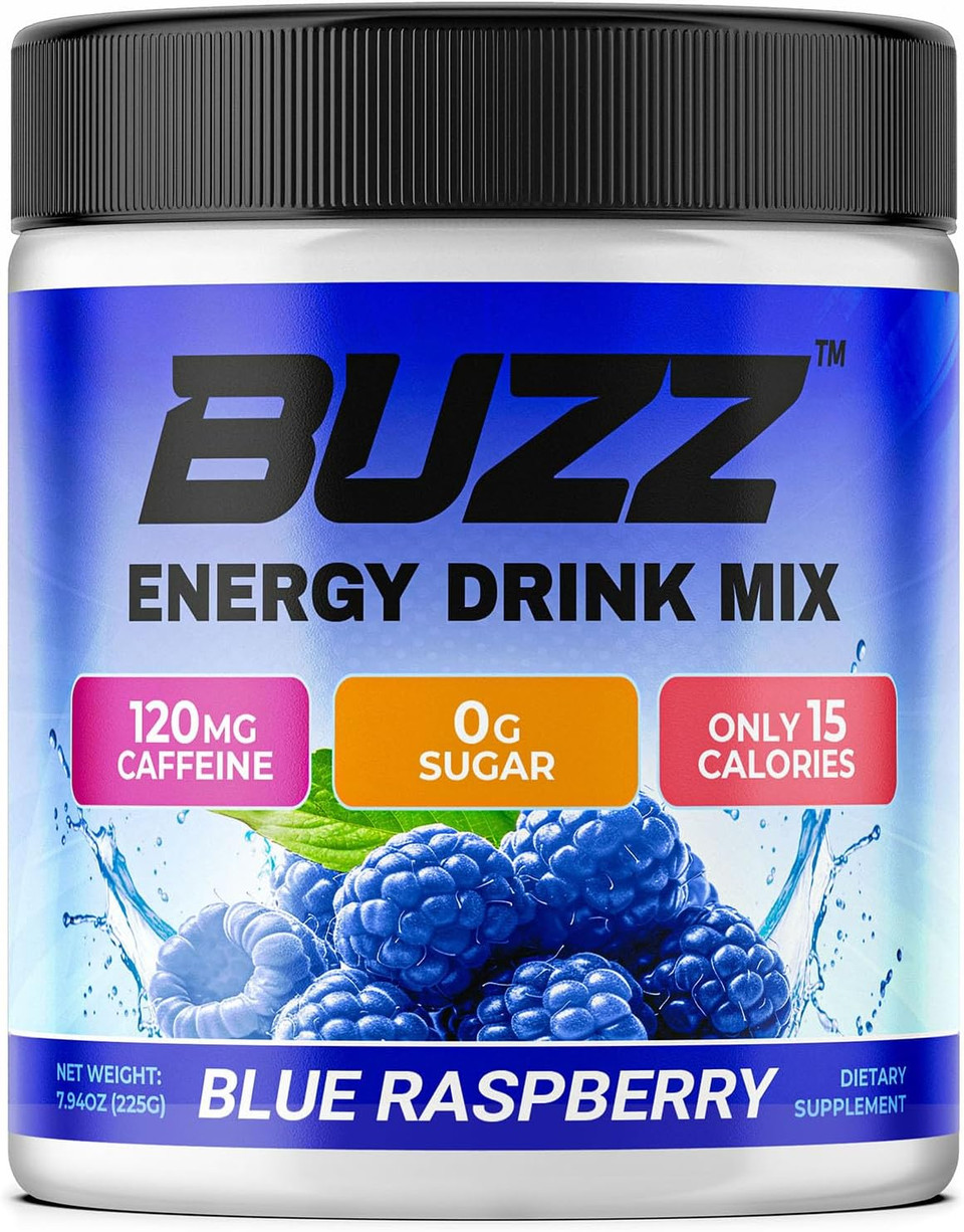 Morning Buzz Energy Drink Powder - Energy Boost Drink Mix - Sugar-Free Energy With Antioxidants - Morning Kickstart And Sports Nutrition Endurance Product - 30 Servings, Orange Burst, 8 Ounces