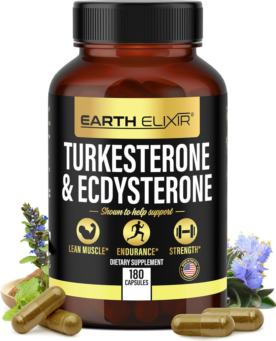 Turkesterone & Ecdysterone  High Potency Turkesterone Supplement For Men & Women With 95% Beta Ecdysterone & Hydroxypropyl Beta Cyclodextrin  180 Capsules, 45-Day Supply