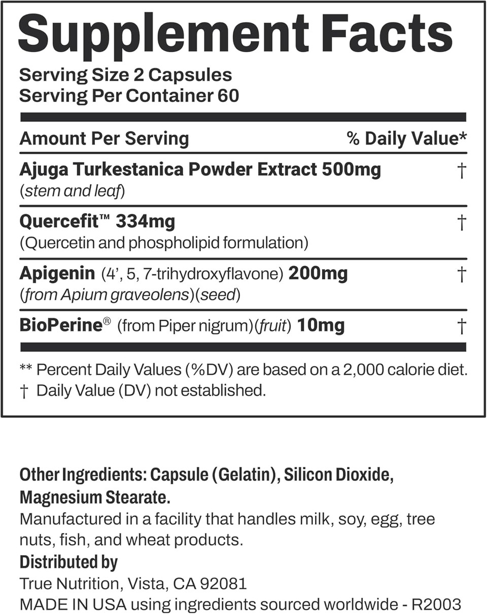 A-Bolic4 Advanced Anabolic Boost Supplement | Support Healthy Anabolic Growth Naturally With Turkesterone, Apigenin, Quercefit Quercetin | 120 Capsules