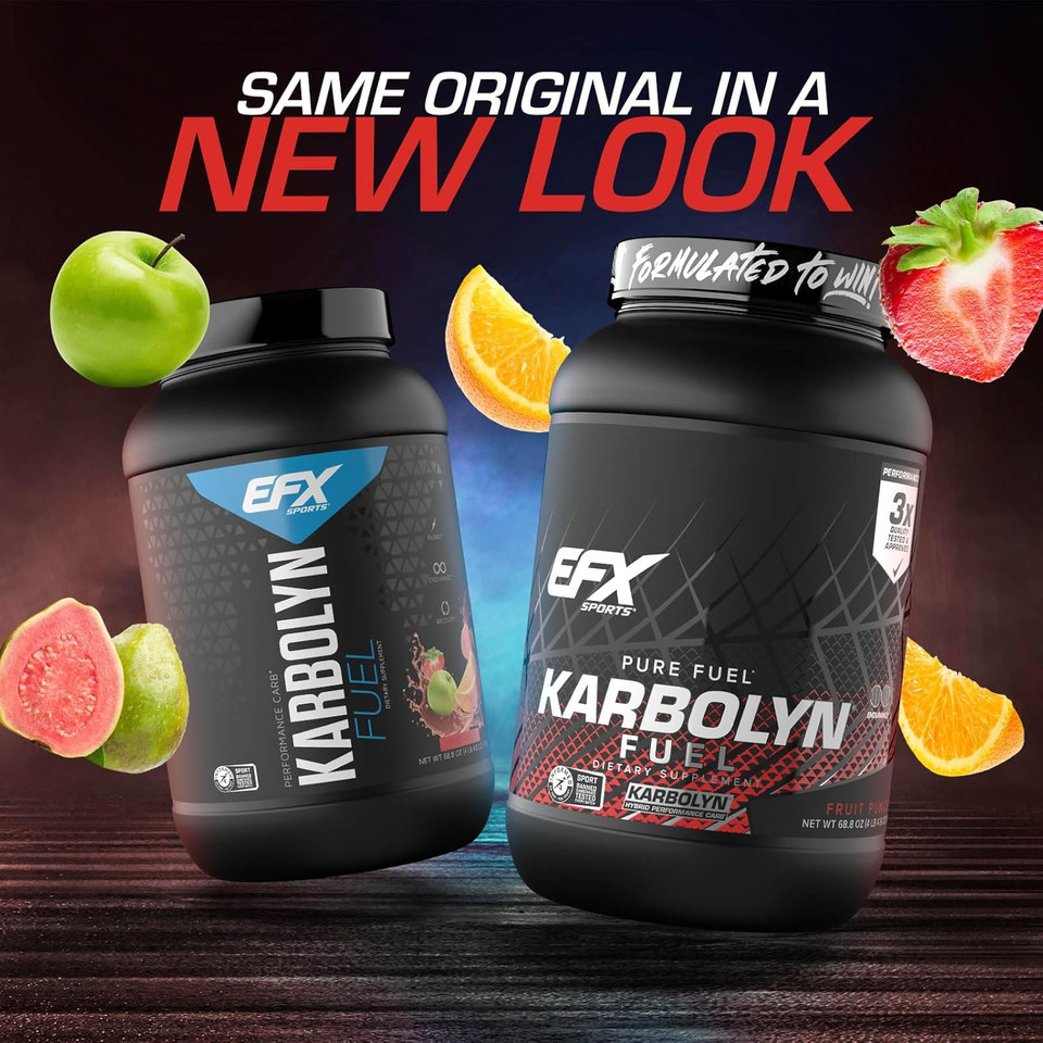 Efx Sports Karbolyn Fuel | Fast-Absorbing Carbohydrate Powder | Carb Load, Sustained Energy, Quick Recovery | Stimulant Free | 36 Servings (Fruit Punch)