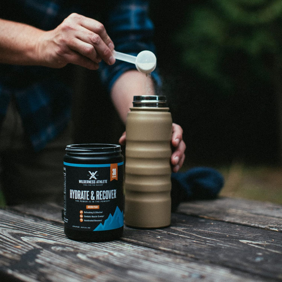 Wilderness Athlete - Hydrate & Recover | Liquid Hydration Powder Electrolyte Drink Mix - Recover Faster With Bcaas - Hydrate Powder With 1000Mg Of Vitamin C - 30 Serving Tub (Grape)