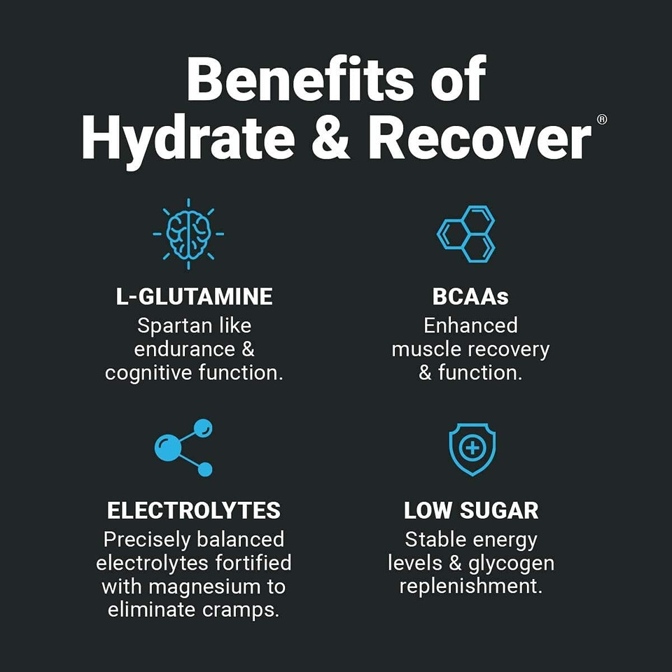 Wilderness Athlete - Hydrate & Recover | Liquid Hydration Packets Electrolyte Drink Mix - Recover Faster With Bcaas - 30 Single Serving Hydrate Packets (Watermelon)