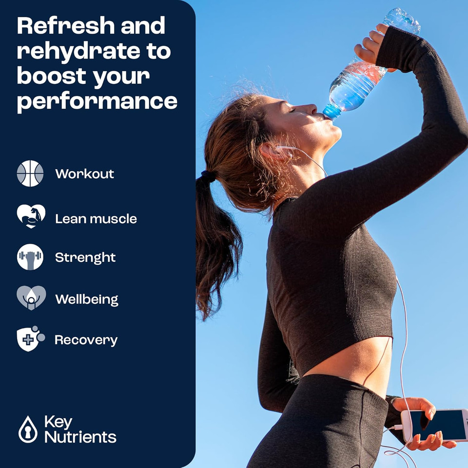 Key Nutrients Creatine Monohydrate Powder + Electrolytes, 5000Mg Creatine Powder, Micronized Creatine Monohydrate, Creapure Creatine For Muscle Building & Workout Recovery - 60 Servings, Made In Usa