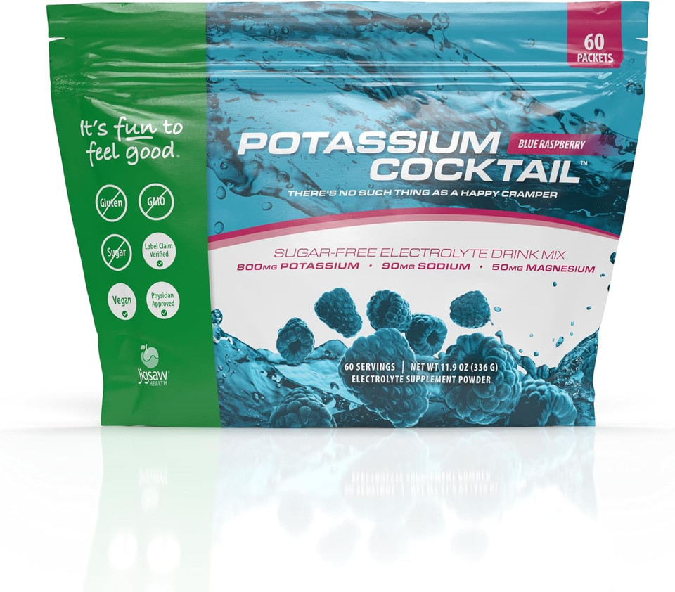 Jigsaw Health Potassium Cocktail | Formerly Pickleball Cocktail | Orange Flavor | 60 Servings (Jar)