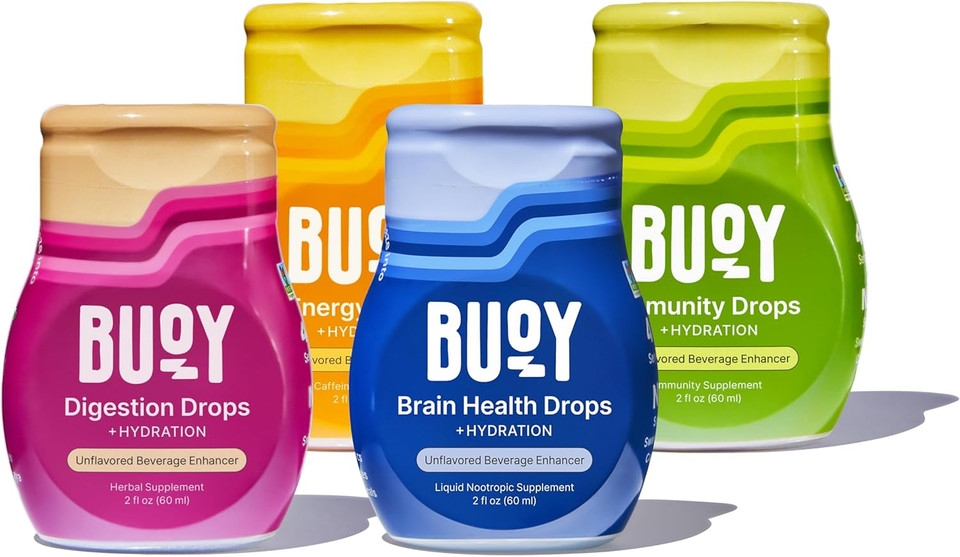 Buoy Electrolyte Drops | No Sugar, No Sweeteners | Trace Minerals, Vitamins & Antioxidants | Purposefully Unflavored | Perfect For Any Drink | Daily Hydration Supplement (1, Unflavored)