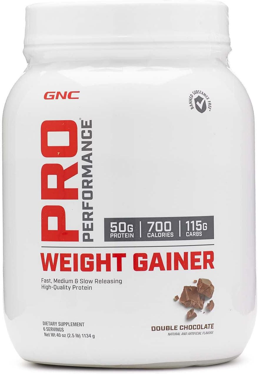 Gnc Pro Performance Weight Gainer Protein Powder, 50G Protein, High Calorie, 700 Calories, Supports Mass And Muscle Recovery, Mct, Bcaa, 3Rd Party Tested, Vanilla Ice Cream, 6 Servings, 2.5 Lbs