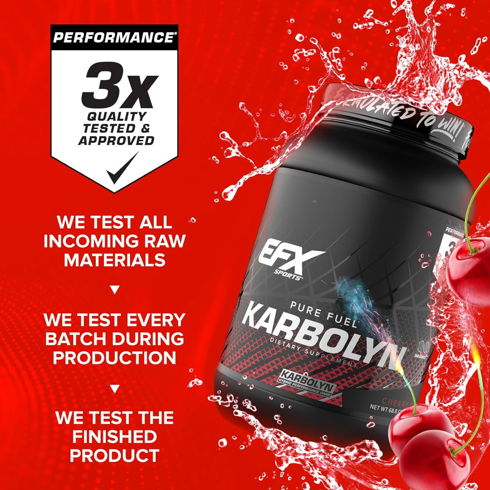 Efx Sports Karbolyn Fuel | Fast-Absorbing Carbohydrate Powder | Carb Load, Sustained Energy, Quick Recovery | Stimulant Free | 36 Servings (Chocolate Overload)