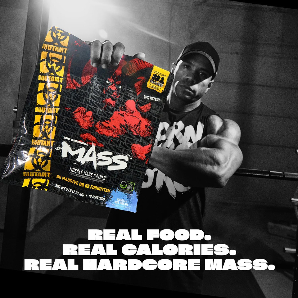 Mutant Mass Weight Gainer Protein Powder - High Calorie Protein For Lean Mass, Muscle Build, & Bulking - 5 Pound - Chocolate Peanut Butter