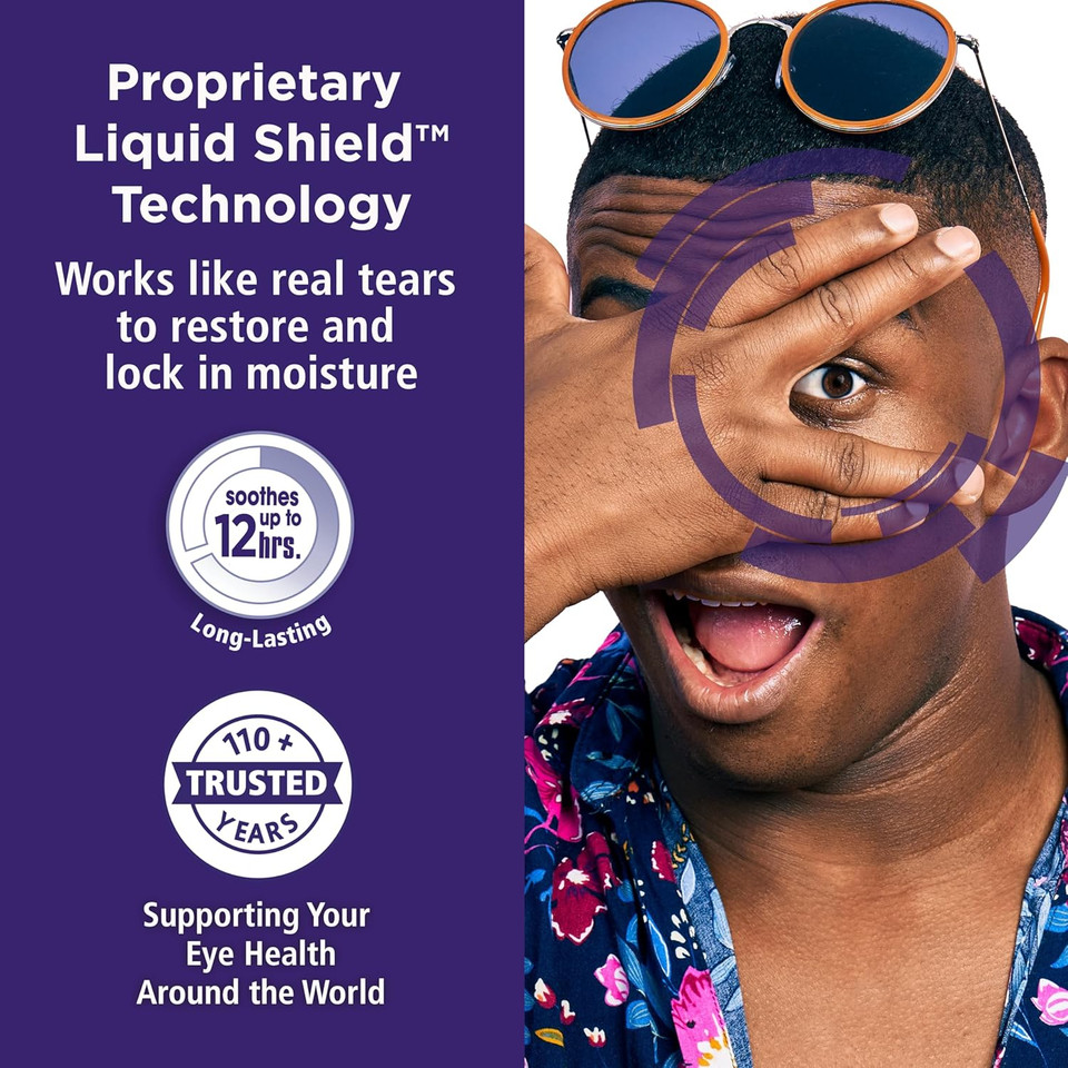 Rohto Dry Aid Lubricant Eye Drops, Fast Relief For Dry Eyes, Long-Lasting Hydration, Dry Eye Symptom Relief, Moisturizing And Soothing Eye Drops For Dry Eyes, Contact Lens-Friendly, 0.34 Fl Oz