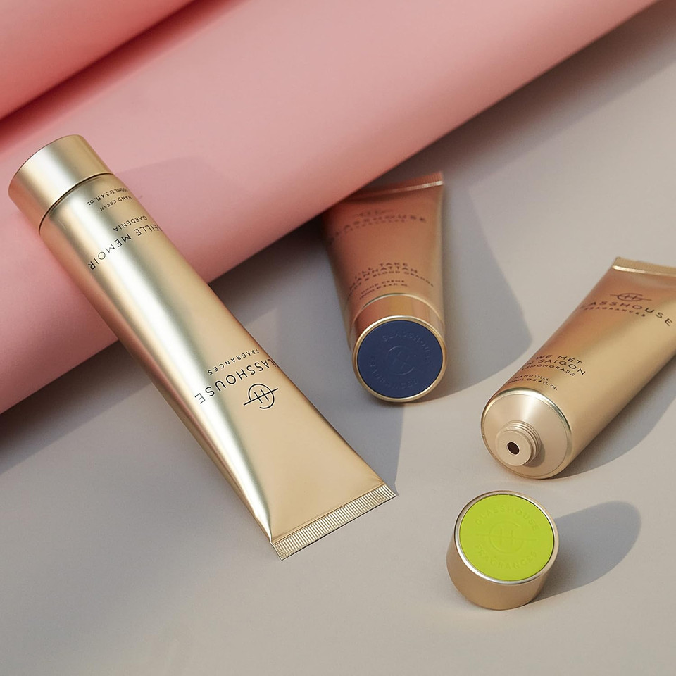 Glasshouse Fragrances Kyoto In Bloom Hand Cream, Rich In Shea Butter & Rosehip Oil, Moisturizing & Perfume Scented, Camellia & Lotus, 3.4 Fl Oz (100Ml)