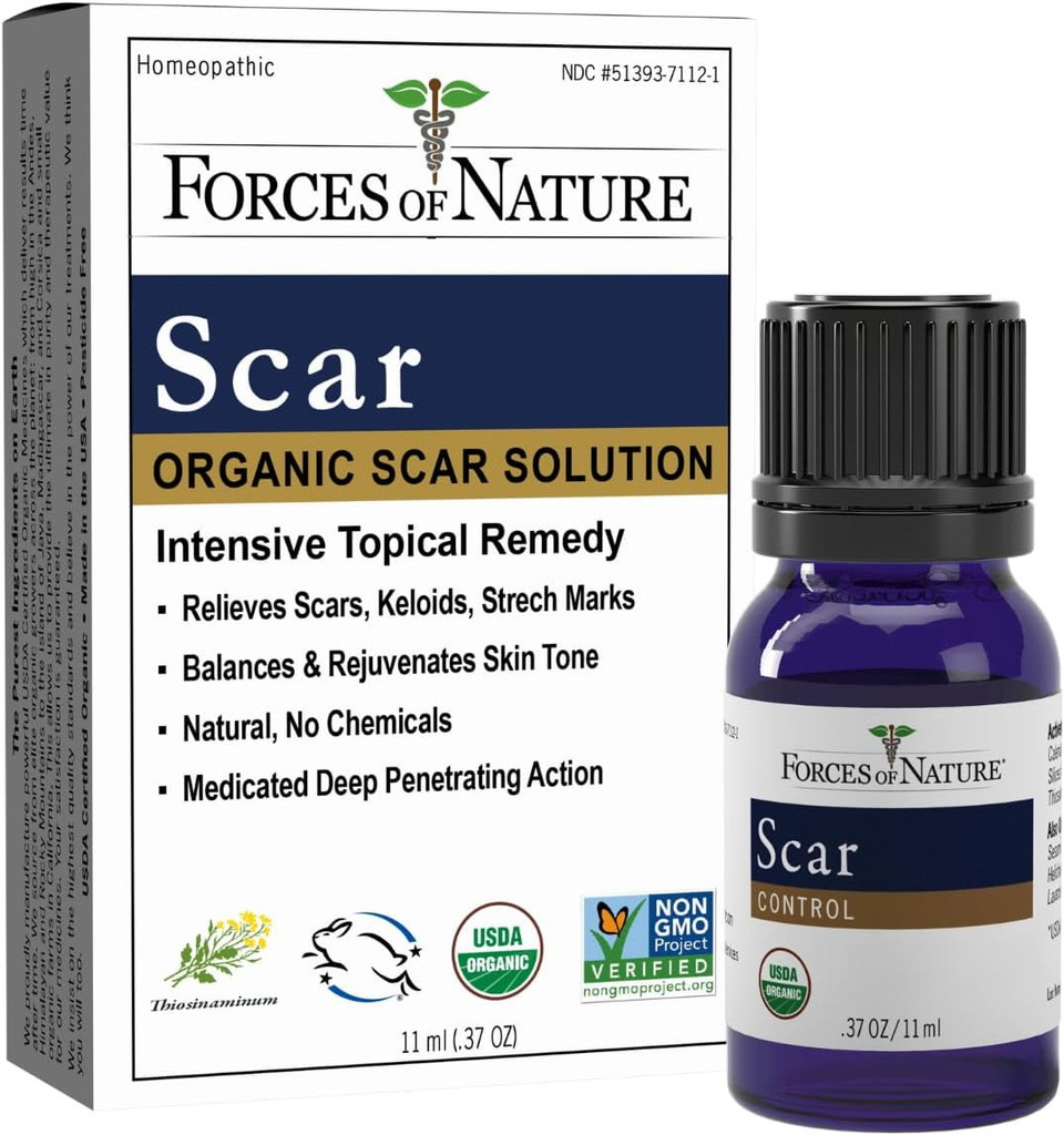Forces Of Nature Scar Treatment, Reduce Stretch Marks, Surgical Scars, Old And New Scars, Burn Scars, And Keloids, Organic Homeopathic Medicine For Skin Care, Promotes Healthy Skin, 0.37 Fl Oz Forces Of Nature Scar Treatment, Reduce Stretch Marks, Surgical Scars, Old And New Scars, Burn Scars, And Keloids, Organic Homeopathic Medicine For Skin Care, Promotes Healthy Skin, 0.37 Fl Oz