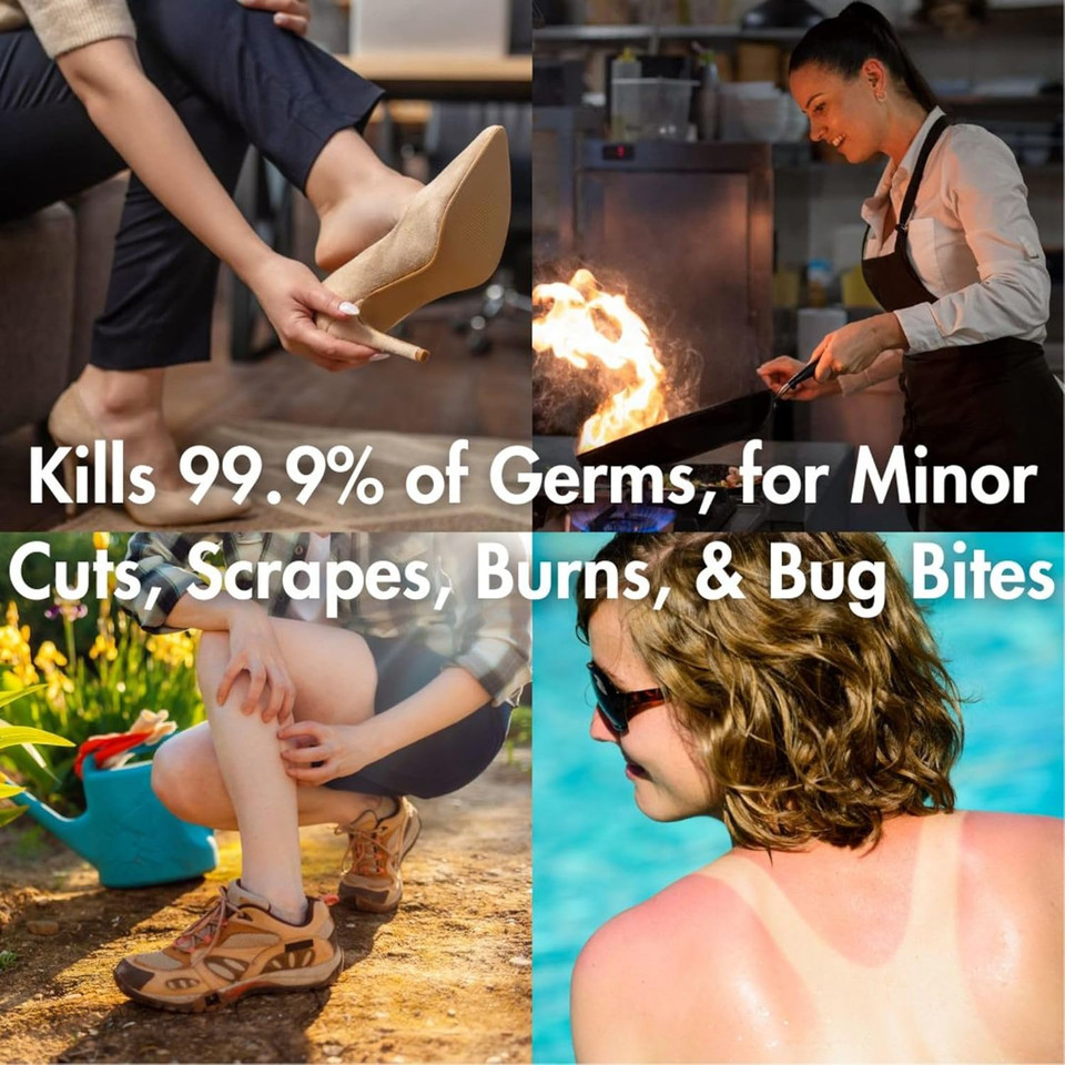 Bactine Max First Aid Spray - Pain Relief Cleansing Spray With 4% Lidocaine - Numbing Lidocaine Spray Kills 99.9% Of Germs - Pain + Itch Relief For Minor Cuts & Scrapes, Burns & Bug Bites - 5 Oz