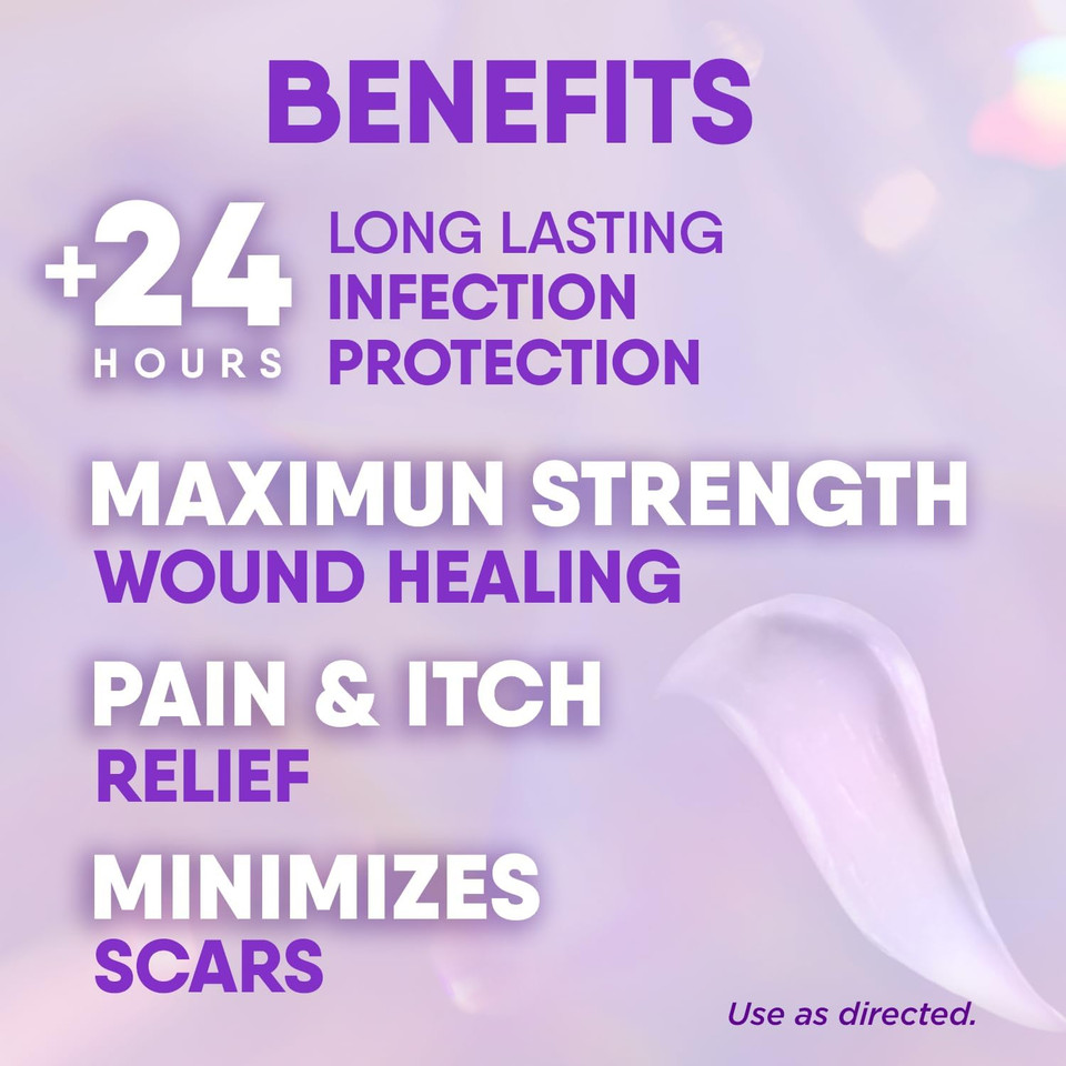 Cicatricure Triple Antibiotic Ointment With Pain Relief, Bacitracin Antibiotic Ointment & Cream For Wound Care, Healing Ointment For Cuts, Burns, Insect Bites, First Aid Supplies Essential, 1 Oz