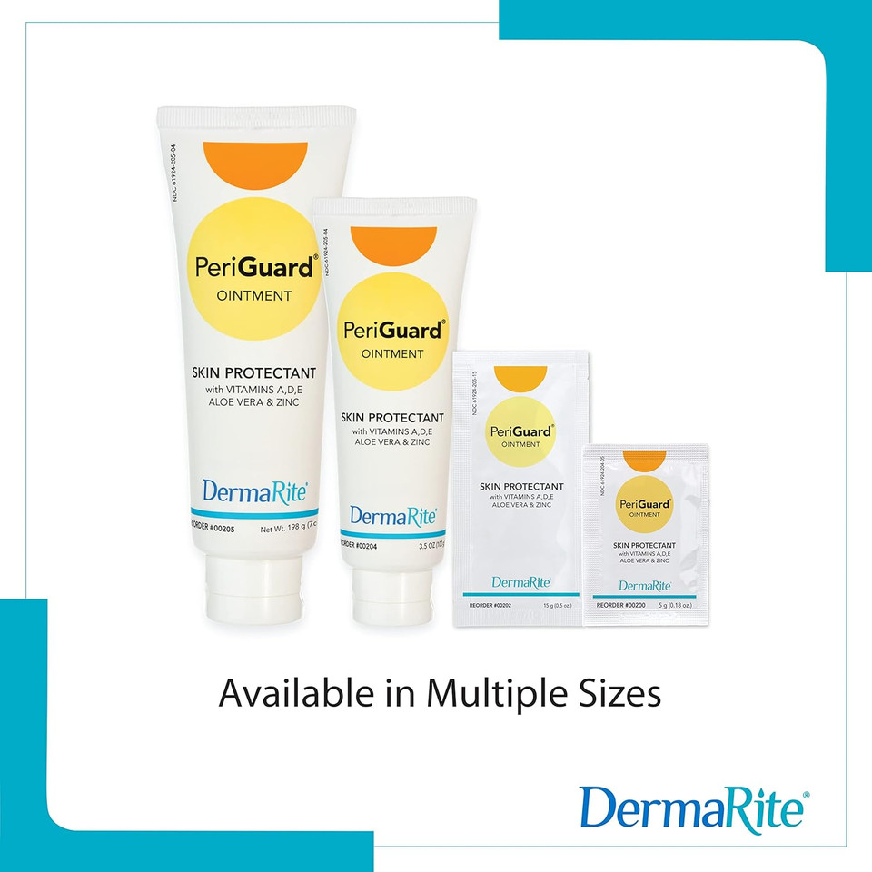 Periguard Skin Protectant Ointment - Vitamin A, D, E, Aloe Vera, Zinc, Petroleum Based Moisture Barrier - 3.5 Oz Tube