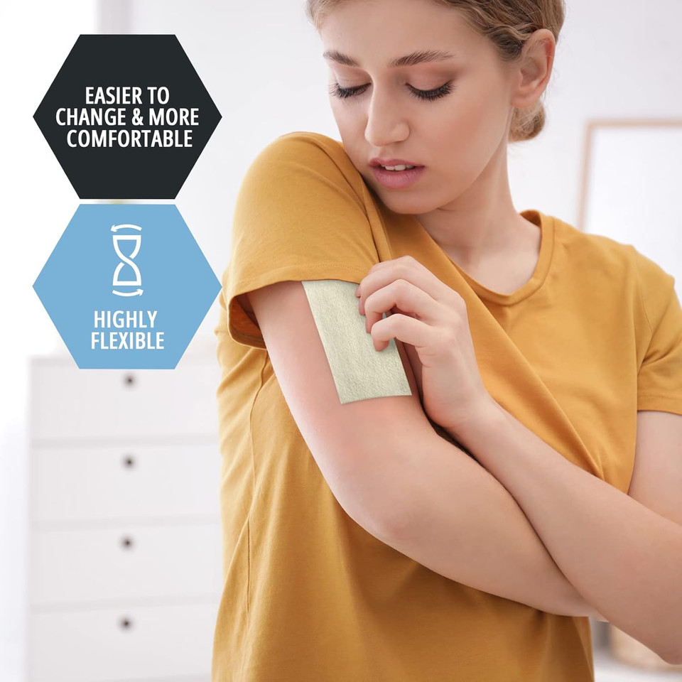 Med Pride Calcium Alginate Dressing Pads, Antimicrobial, Sterile, Non-Stick, Highly Absorbent, Pain- Removal, Gentle On Skin (4'' X 8'')