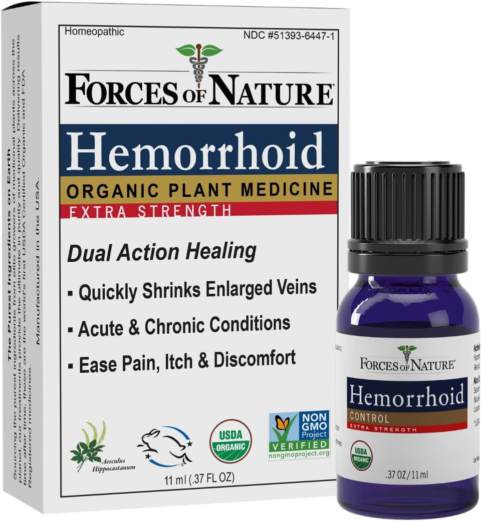 Forces Of Nature Hemorrhoid Treatment, Extra Strength 0.37 Fl Oz, Organic Homeopathic Medicine & Essential Oils, Hemorrhoid Relief For Pain, Itching, Swelling, Soreness & Discomfort Forces Of Nature Hemorrhoid Treatment, Extra Strength 0.37 Fl Oz, Organic Homeopathic Medicine & Essential Oils, Hemorrhoid Relief For Pain, Itching, Swelling, Soreness & Discomfort