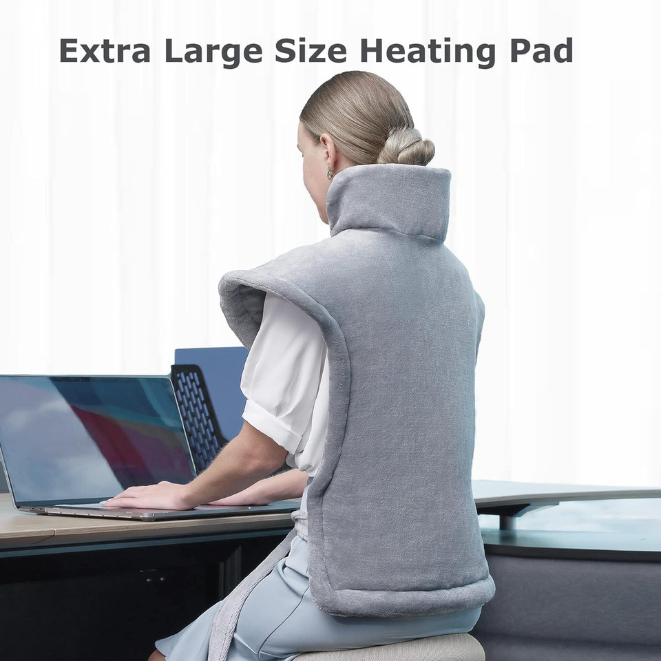 Alljoy Heating Pad For Back Pain Relief, 24"X37" King Size Large Weighted Heating Pads For Neck And Shoulders, Electric Full Back Heat Pad, Father'S Day Gifts For Dad, Birthday Gifts For Women Men Dad