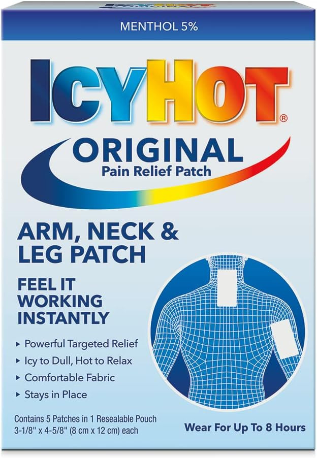 Icy Hot Extra Strength Medicated Patch, Small, 5 Count Box, 2 Count