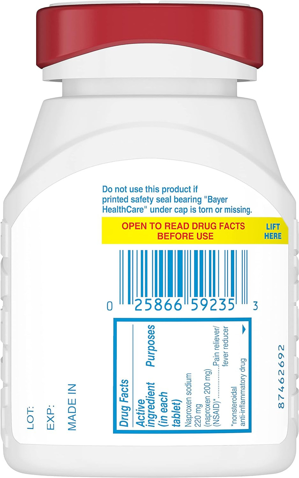 Aleve Easy Open Arthritis Cap Tablets, Naproxen Sodium For Pain Relief - 200 Count Aleve Easy Open Arthritis Cap Tablets, Naproxen Sodium For Pain Relief - 200 Count