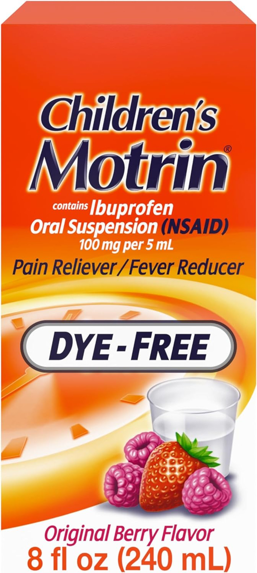 Children'S Motrin Oral Suspension Medicine, 100 Mg Ibuprofen, Kids Fever Reducer & Pain Reliever For Minor Aches & Pains Due To Cold & Flu, Alcohol-Free, Berry Flavored, 4 Fl. Oz