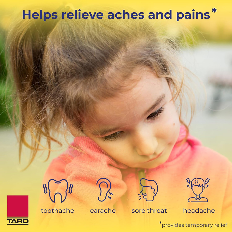 Taro Children'S Ibuprofen Oral Suspension 100 Mg Per 5 Ml, 4 Fl Oz, Pain Reliever And Fever Reducer For Ages 2-11 Years, Dye-Free, Berry Flavor