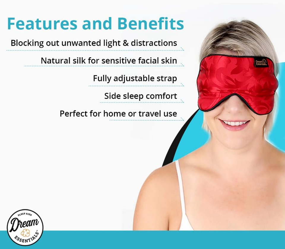 Dream Essentials Ultra Silk 360 Sleep Mask, Mulberry Silk Blindfold Eye Mask With 2 Fully Adjustable Straps, Thin Profile Night Mask Great For Side, Stomach, Or Back Sleepers - Black Dream Essentials Ultra Silk 360 Sleep Mask, Mulberry Silk Blindfold Eye Mask With 2 Fully Adjustable Straps, Thin Profile Night Mask Great For Side, Stomach, Or Back Sleepers - Black