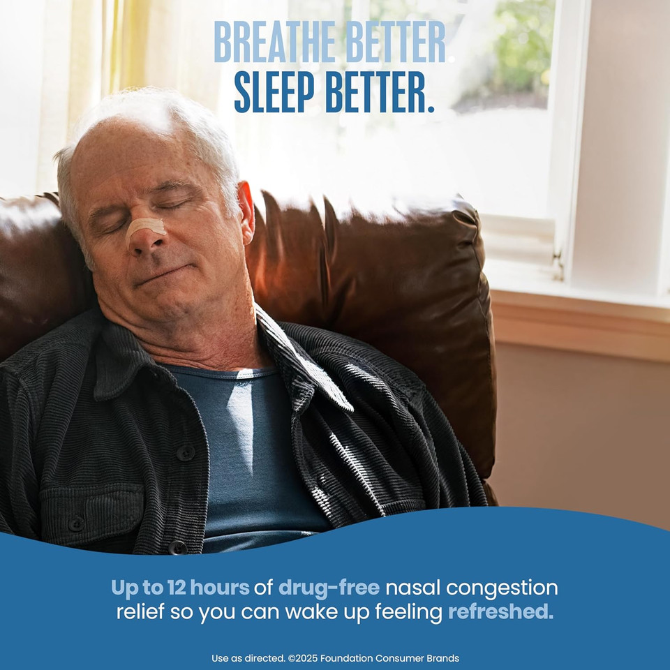 Breathe Right Extra Strength Nasal Strips, Menthol Scented, Drug Free, Less Snoring & Better Breathing From Nasal Congestion, Tan, 26 Count Breathe Right Extra Strength Nasal Strips, Menthol Scented, Drug Free, Less Snoring & Better Breathing From Nasal Congestion, Tan, 26 Count