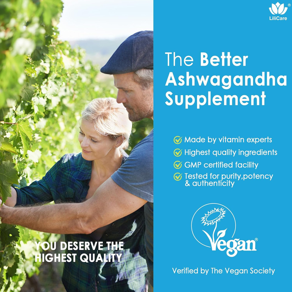 Envydeal Ashwagandha Gummies 2000Mg For Women Men - Sugar Free, Vegan - Organic Ashwagandha Root Extract Supplements Gummy & Vitamin D3, Mixed Berry Flavor, 120 Count