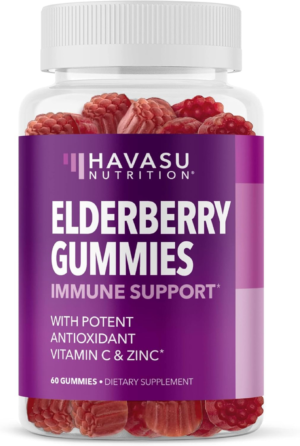 Elderberry Gummies For Kids With Zinc And Vitamin C - Immune Support Supplement For Children - 120 Count, Vegan, Berry Flavor - Convenient Daily Defense With Antioxidants And Essential Nutrients