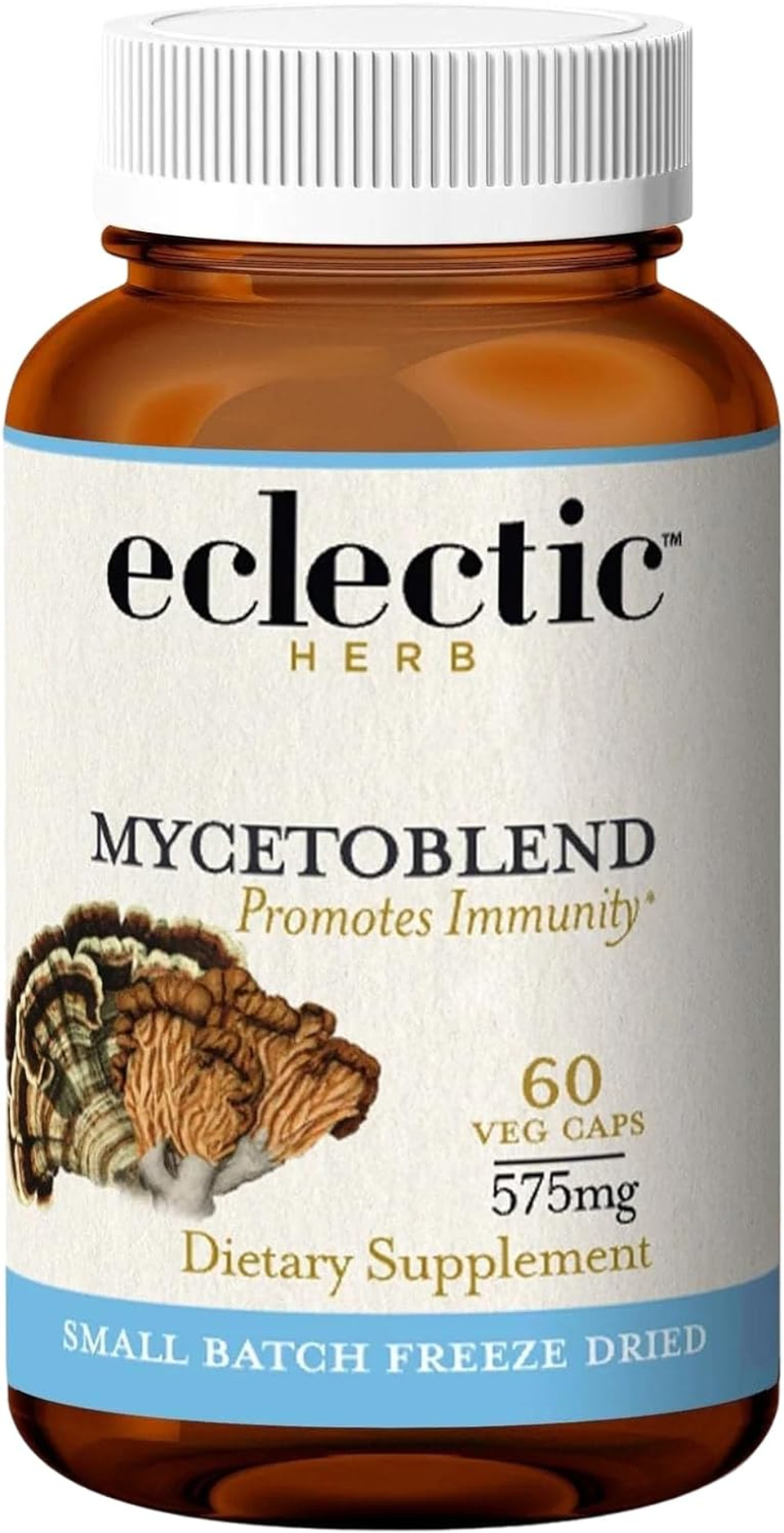 Eclectic Institute Mycetoblend Immune-Supporting Non-Gmo Mushroom Blend | 60 Ct (575 Mg)