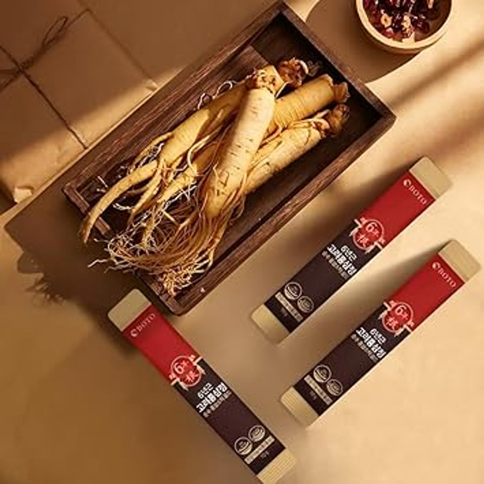 Boto 6 Years Korean Red Ginseng Gold Extract Natural Energy Supplements Nitric Oxide Brain Natural Immune Support Liquid Portable Sticks 30 Sachet For 1 Month