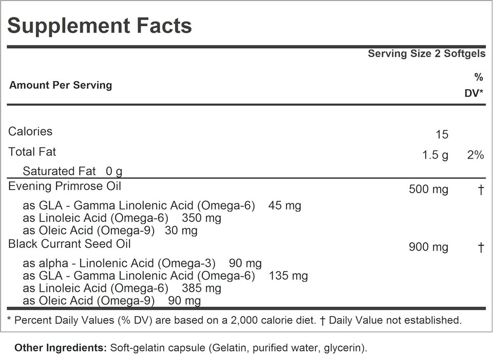Andrew Lessman Evening Primrose And Black Currant Seed Oil 360 Softgels - Soothes Physical Discomfort And Mood Swings Due To Menstrual Cycle, With Gamma-Linolenic, Omega-6 Fatty Acids, No Additives