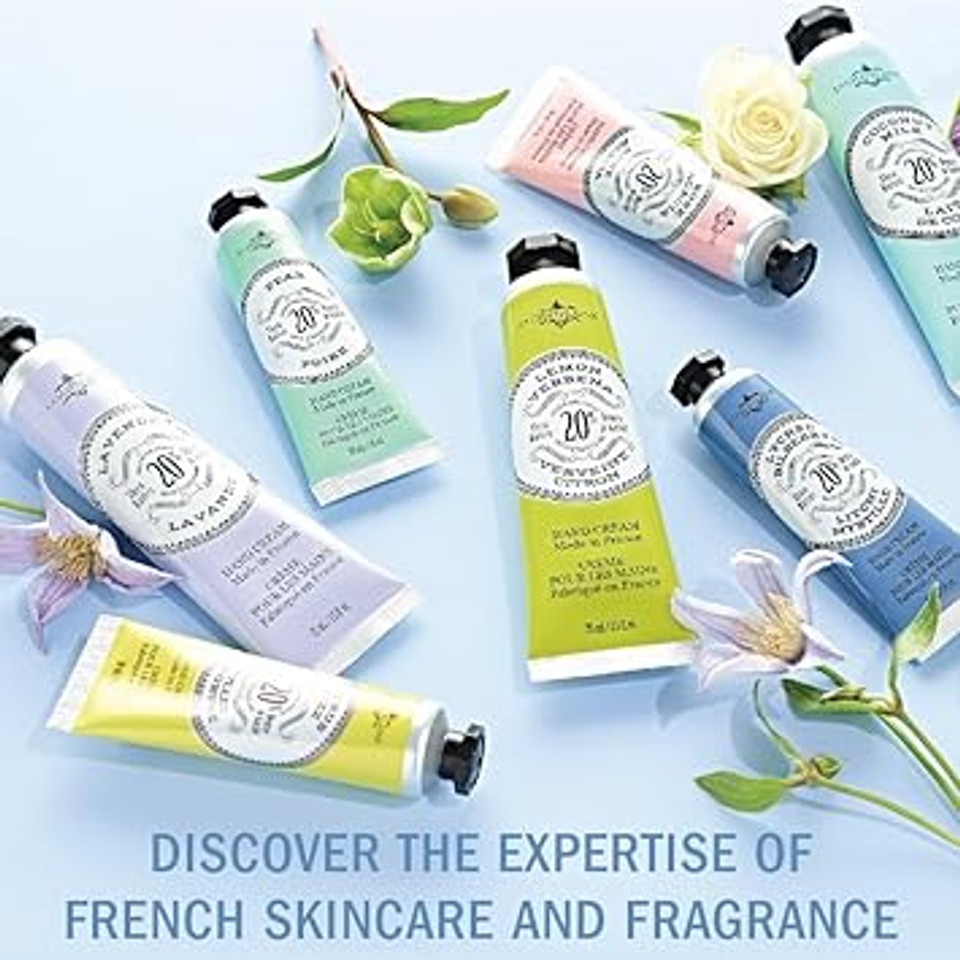 La Chatelaine 20% Shea Butter Hand Cream, Travel Size, Organic Argan Oil, Moisturizing, Nourishing, Repairing, Extra Rich, Non-Greasy, Made In France, Paraben Free, 1 Oz/ 30Ml (Cherry Almond)
