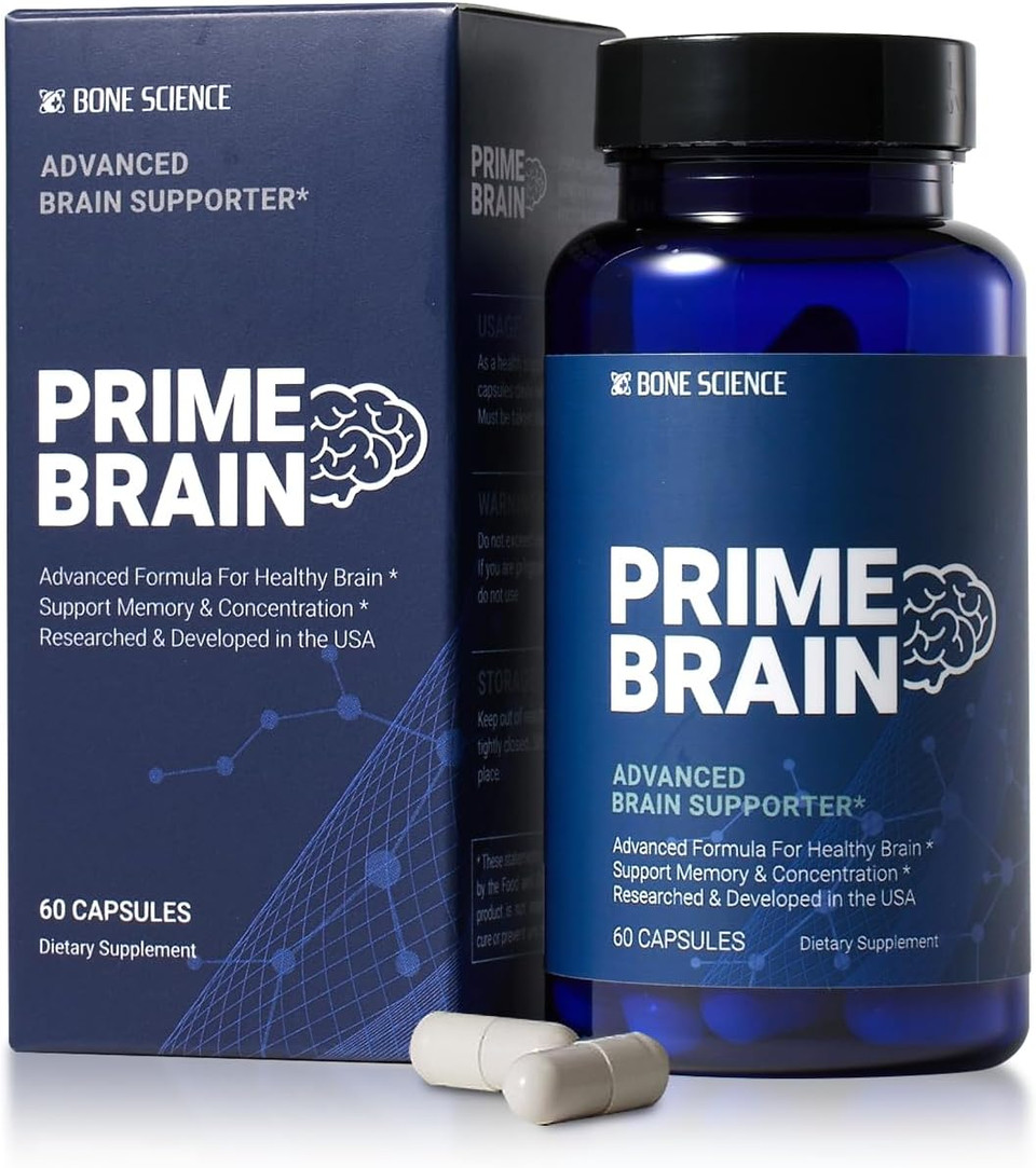 Prime Brain Supplement | Nootropic For Memory, Focus & Cognitive Support | Includes Phosphatidylserine, Alpha Gpc, L-Theanine & Ginkgo Biloba | 60 Capsules