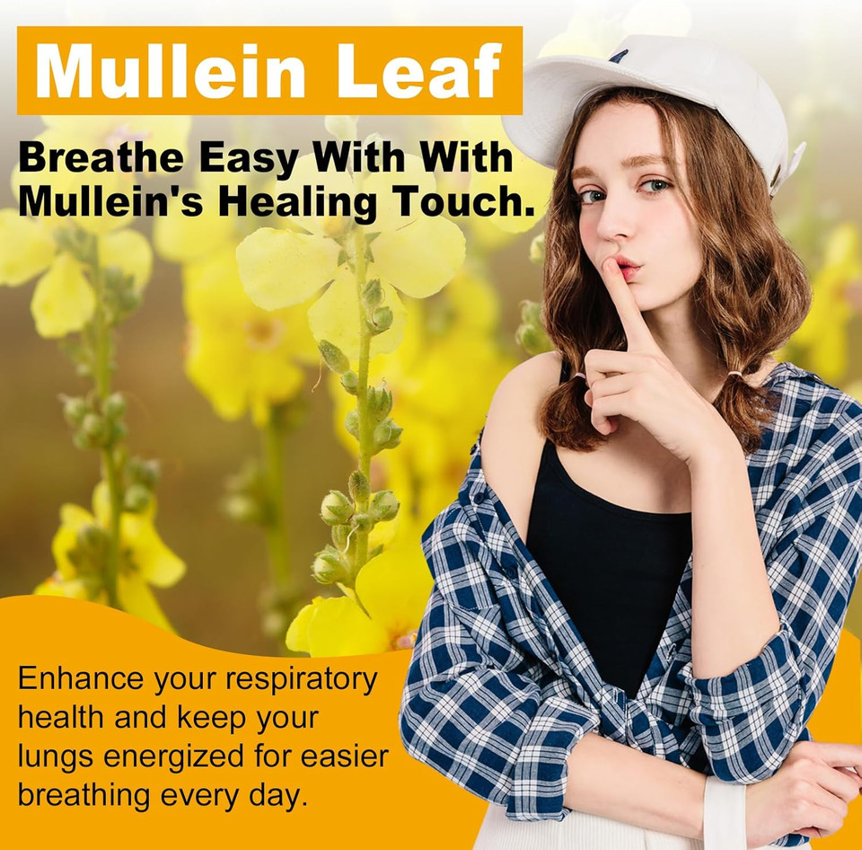 Mullein Leaf Extract 1530 Mg, 15-In-1 Herbal Supplements,Mullein Leaf Extract For Lungs,Bottled In Usa - 60 Capsules